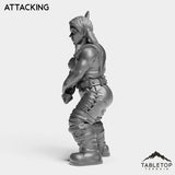 Tabletop Terrain Miniature Dwarf Warrior Female