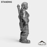 Tabletop Terrain Miniature Dwarf Warrior Female