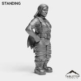 Tabletop Terrain Miniature Dwarf Warrior Female