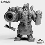 Tabletop Terrain Miniature Dwarf With Cannon