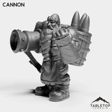 Tabletop Terrain Miniature Dwarf With Cannon