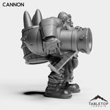 Tabletop Terrain Miniature Dwarf With Cannon