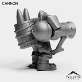 Tabletop Terrain Miniature Dwarf With Cannon