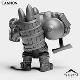 Tabletop Terrain Miniature Dwarf With Cannon