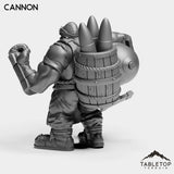 Tabletop Terrain Miniature Dwarf With Cannon