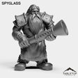 Tabletop Terrain Miniature Dwarf with Spyglass