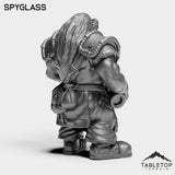 Tabletop Terrain Miniature Dwarf with Spyglass