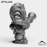Tabletop Terrain Miniature Dwarf with Spyglass