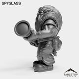 Tabletop Terrain Miniature Dwarf with Spyglass