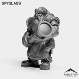Tabletop Terrain Miniature Dwarf with Spyglass