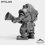 Tabletop Terrain Miniature Dwarf with Spyglass