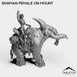 Tabletop Terrain Miniature Exiled Shaman Female on Mount