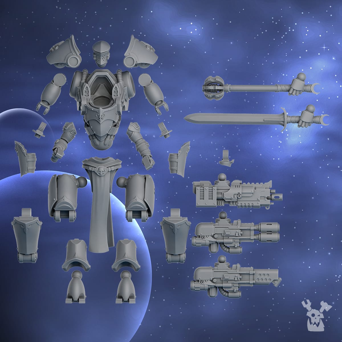 Tabletop Terrain Miniature Exosuit squad