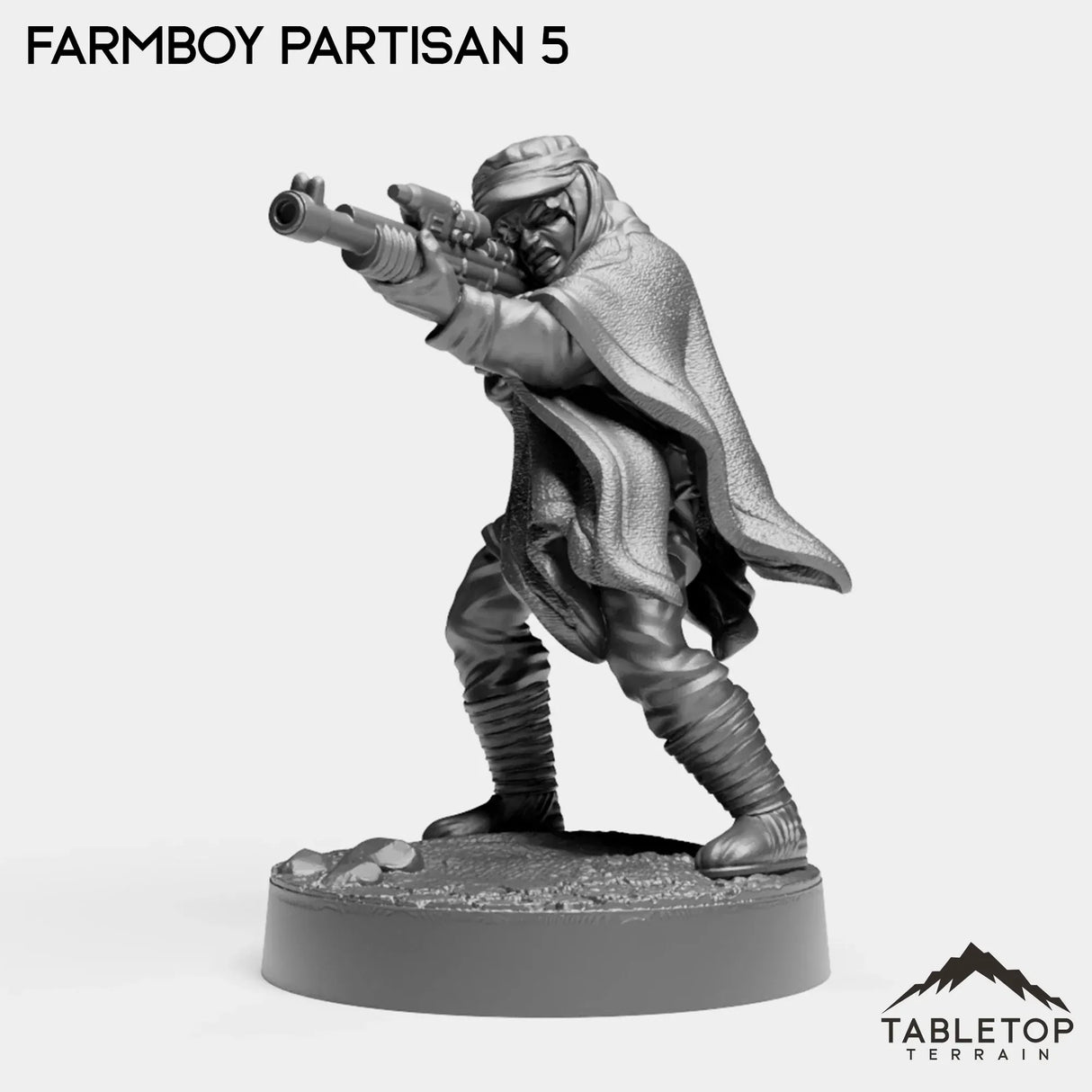 Tabletop Terrain Miniature Farmboy Partisans
