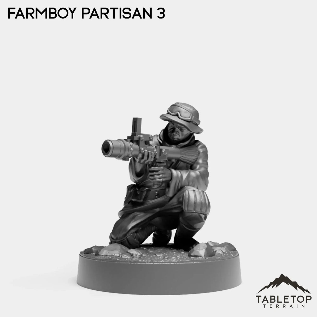 Tabletop Terrain Miniature Farmboy Partisans