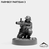 Tabletop Terrain Miniature Farmboy Partisans