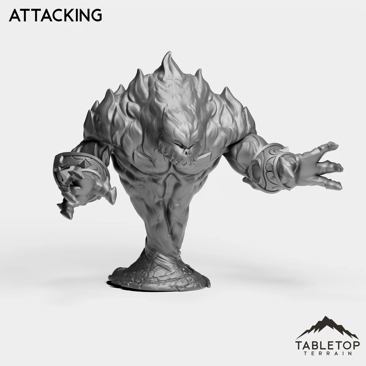 Tabletop Terrain Miniature Fire Elemental Boss