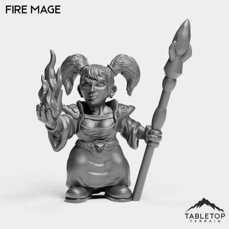 Tabletop Terrain Miniature Fire Mage Gnome Fire Mage
