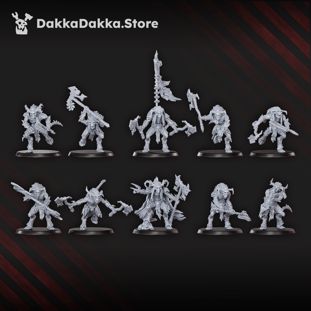Tabletop Terrain Miniature Flesh Daemon Squad x10
