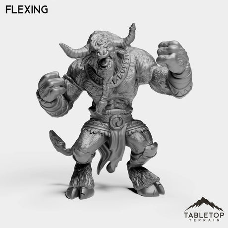 Tabletop Terrain Miniature Flexing Minotaur Brute