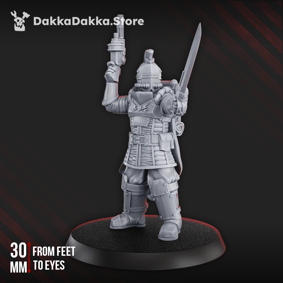 Tabletop Terrain Miniature FREE STL: Dawnguard Squad Commander