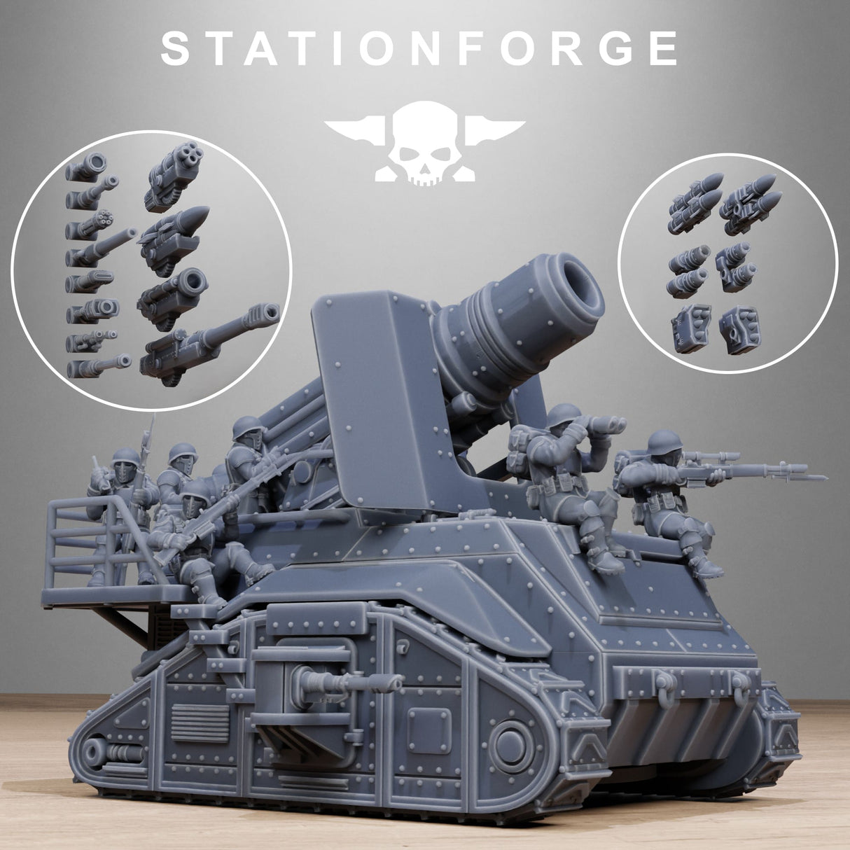 Tabletop Terrain Miniature Freeguard Artillery Mini Tank