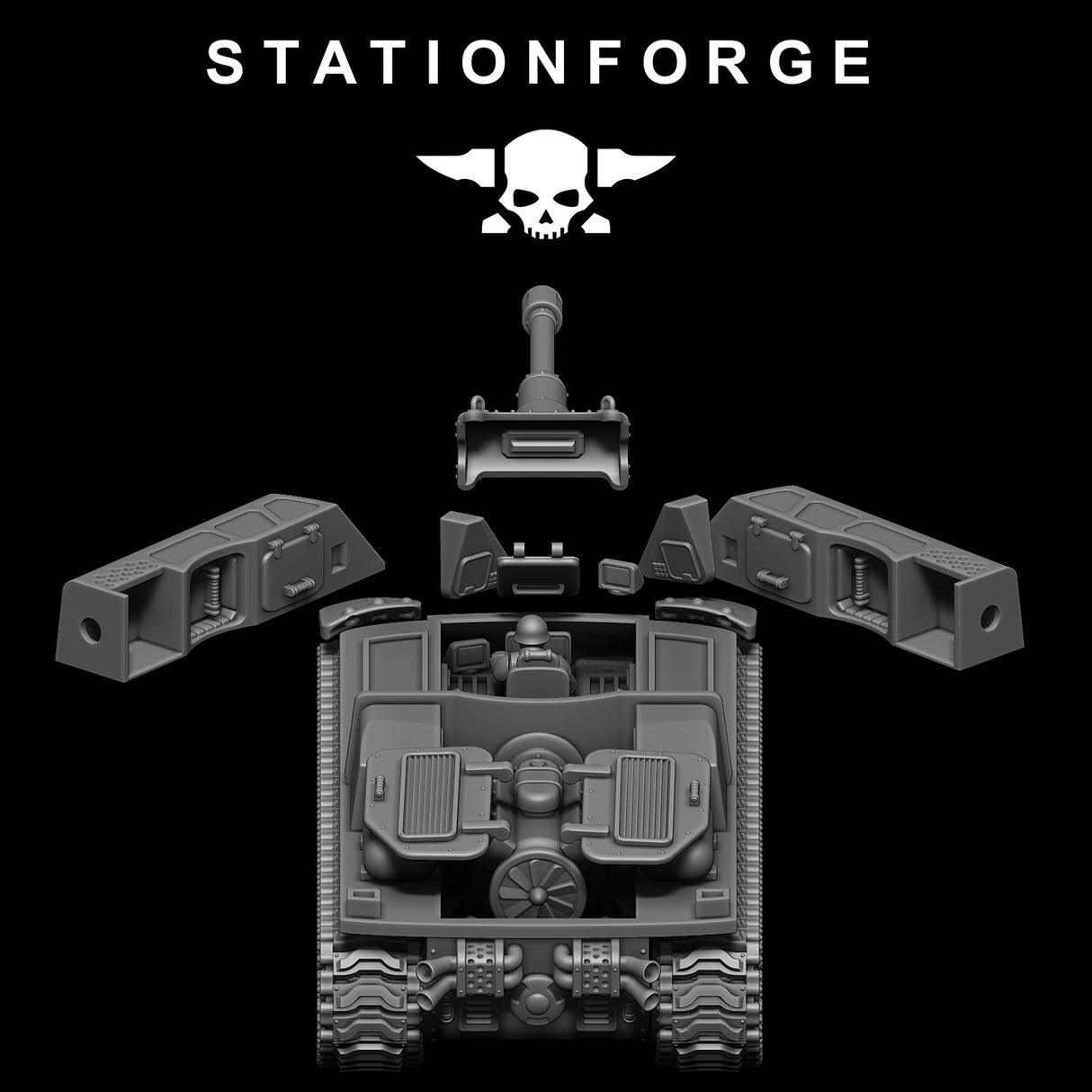 Tabletop Terrain Miniature FreeGuard Battle Tank