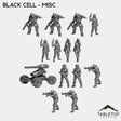 Tabletop Terrain Miniature Full Set Black Cell - MISC