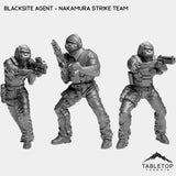 Tabletop Terrain Miniature Full Set Blacksite Agent - Nakamura Strike Team