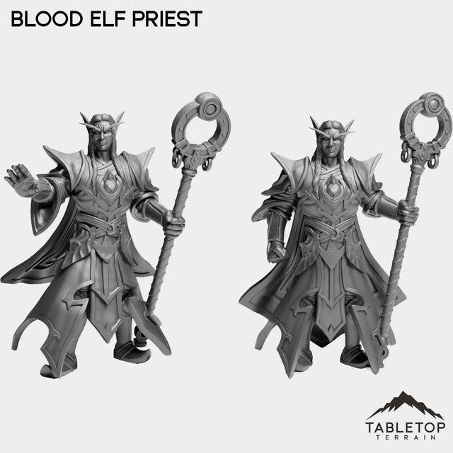 Tabletop Terrain Miniature Full Set Blood Elf Priest