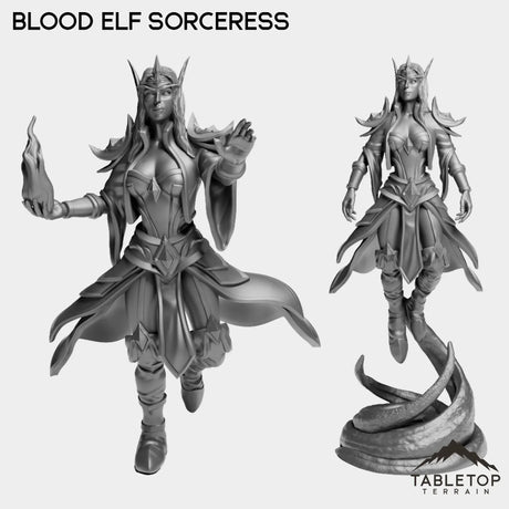 Tabletop Terrain Miniature Full Set Blood Elf Sorceress