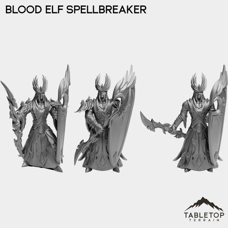 Tabletop Terrain Miniature Full Set Blood Elf Spellbreaker