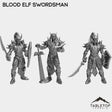 Tabletop Terrain Miniature Full Set Blood Elf Swordsman