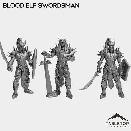 Tabletop Terrain Miniature Full Set Blood Elf Swordsman