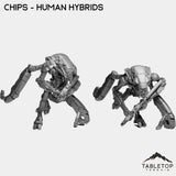 Tabletop Terrain Miniature Full Set Chips - Human Hybrids