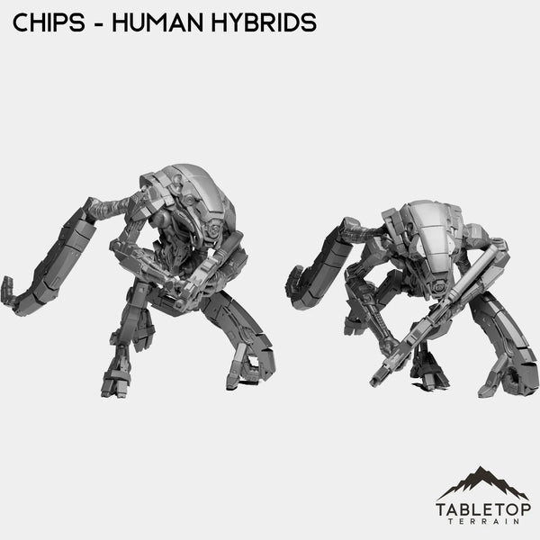 Tabletop Terrain Miniature Full Set Chips - Human Hybrids