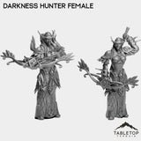 Tabletop Terrain Miniature Full Set Darkness Hunter Female