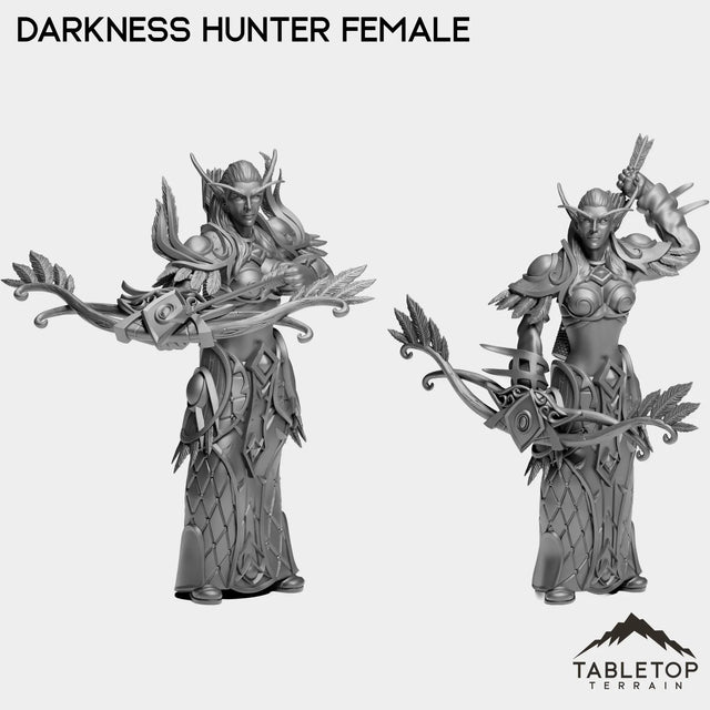 Tabletop Terrain Miniature Full Set Darkness Hunter Female