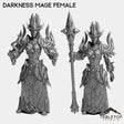 Tabletop Terrain Miniature Full Set Darkness Mage Female
