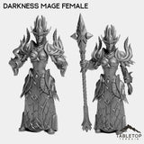 Tabletop Terrain Miniature Full Set Darkness Mage Female