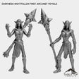 Tabletop Terrain Miniature Full Set Darkness Nightfallen First Arcanist Female