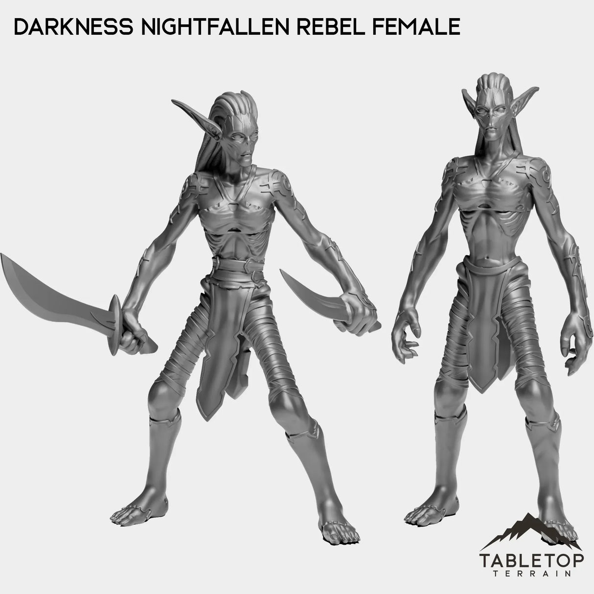 Tabletop Terrain Miniature Full Set Darkness Nightfallen Rebel Female