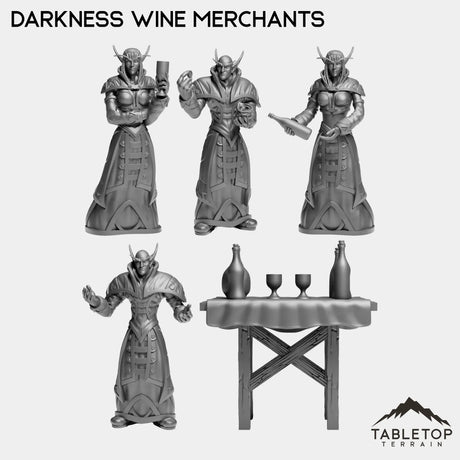Tabletop Terrain Miniature Full Set Darkness Wine Merchants