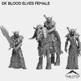 Tabletop Terrain Miniature Full Set DK Blood Elves Female