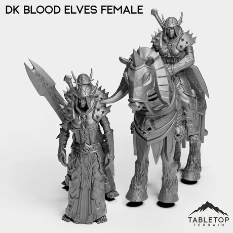 Tabletop Terrain Miniature Full Set DK Blood Elves Female