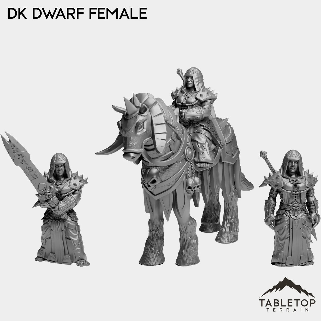Tabletop Terrain Miniature Full Set DK Dwarves Female
