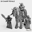 Tabletop Terrain Miniature Full Set DK Dwarves Female