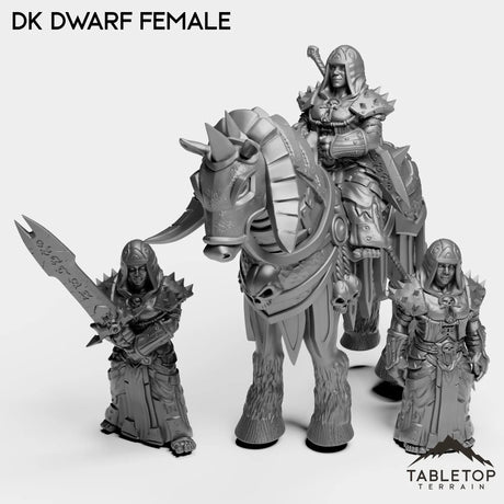 Tabletop Terrain Miniature Full Set DK Dwarves Female