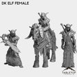 Tabletop Terrain Miniature Full Set DK Elves Female