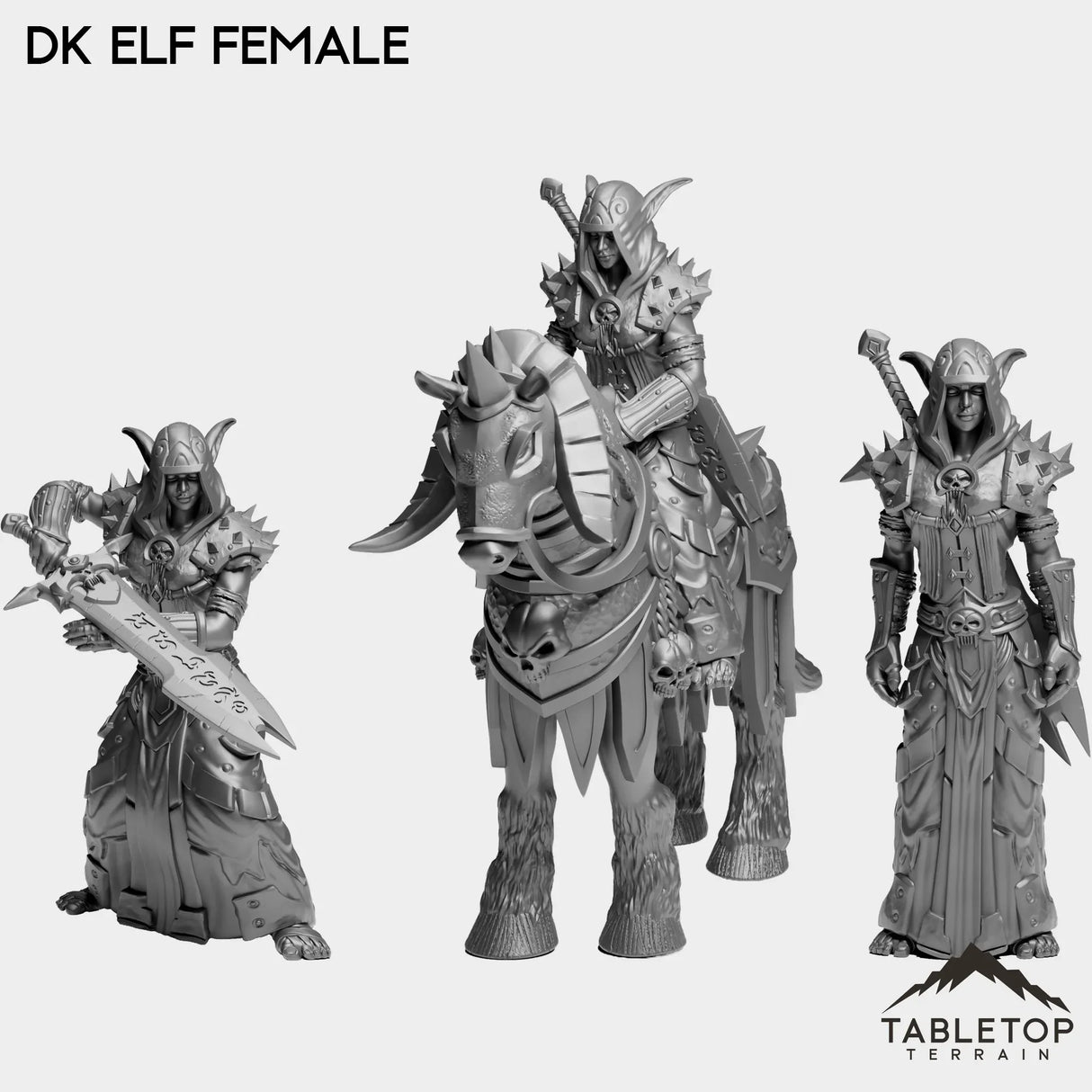 Tabletop Terrain Miniature Full Set DK Elves Female